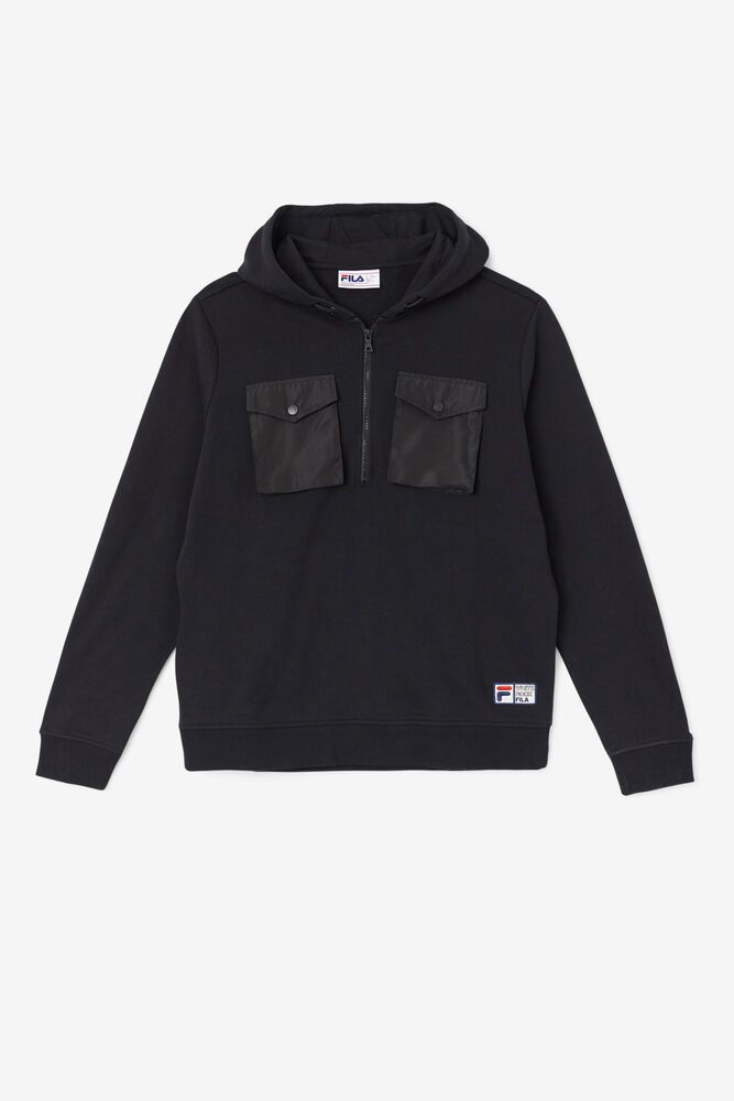 Fila Hoodie Panske Mekong Čierne - XZKHP8936